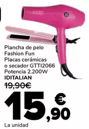 Oferta de Iditalian - Plancha De Pelo Fashion Fun Placas Cerámicas O Secador Gtti2066 por 15,9€ en Supeco