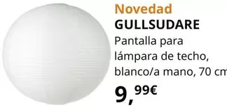 Oferta de Gullsudare - Pantalla Para Lámpara De Techo, Blanco/a Mano, 70 Cm por 9,99€ en IKEA