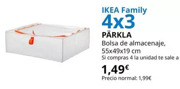 Oferta de Parkla - Bolsa De Almacenaje, 55x49x19 Cm  por 1,49€ en IKEA