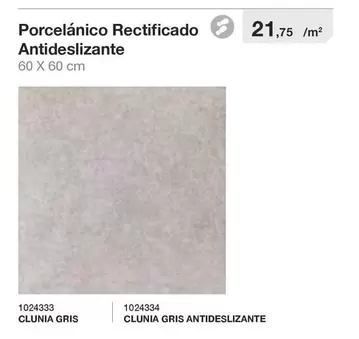 Oferta de Porcelánico Rectificado Antideslizante  por 21,75€ en Distriplac