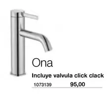 Oferta de Ona Incluye Valvula Click Clock por 95€ en Distriplac