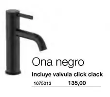 Oferta de Ona Negro Incluye Valvula Click Clack  por 135€ en Distriplac