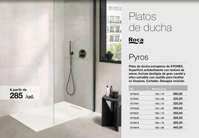 Oferta de Roca - Platos De Ducha por 285€ en Distriplac