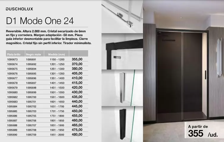 Oferta de Duscholux - D1 Mode One 24 por 355€ en Distriplac