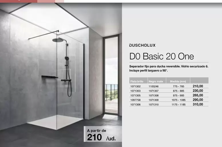 Oferta de Duscholux - Do Basic 20 One por 210€ en Distriplac