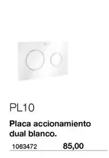 Oferta de PL10 Placa Accionamiento Dual Blanco por 85€ en Distriplac