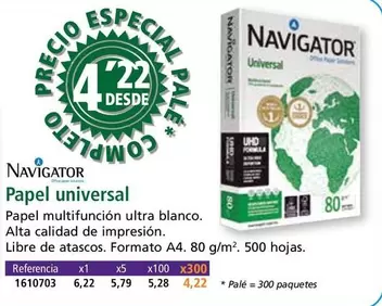 Oferta de Navigator - Papel Universal por 4,22€ en Folder