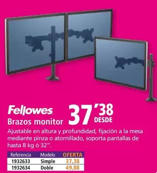 Oferta de Fellowes - Brazos Monitor por 37,38€ en Folder