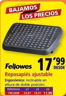 Oferta de Fellowes - Reposapiés Ajustable por 17,99€ en Folder