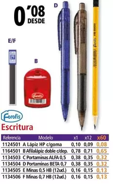 Oferta de  Forofis - Escritura por 0,08€ en Folder