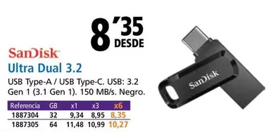 Oferta de Sandisk - Ultra Dual 3.2 por 8,35€ en Folder