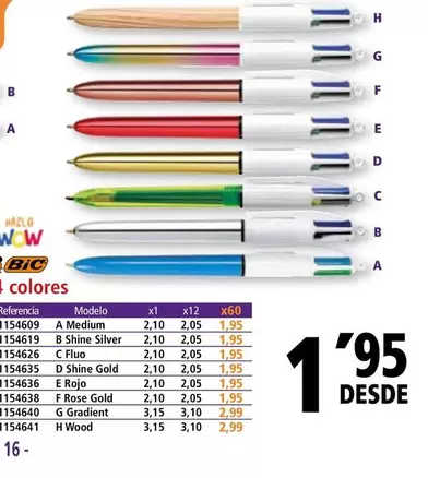 Oferta de BIC - 4 Colores por 1,95€ en Folder