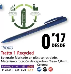 Oferta de Tratto - 1 Recycled por 0,17€ en Folder