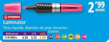 Oferta de Stabilo - Luminator Tinta Liquida por 2,99€ en Folder