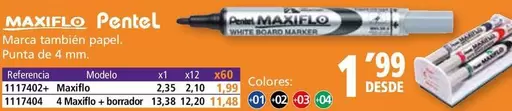 Oferta de Maxiflo - Pentel Marca También Papel por 1,99€ en Folder