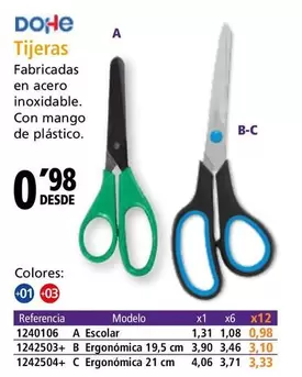 Oferta de Tijeras por 0,98€ en Folder