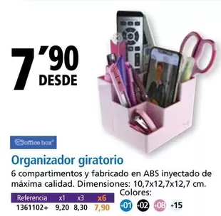 Oferta de Officebox - Organizador Giratorio por 7,9€ en Folder