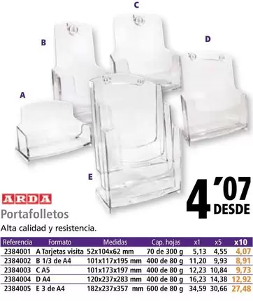 Oferta de Arda - Portafolletos  por 4,07€ en Folder