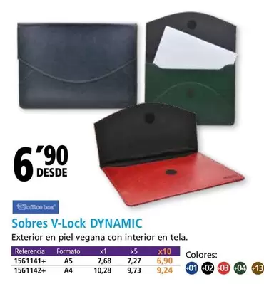 Oferta de Office Box - Sobres V-Lock DYNAMIC por 6,9€ en Folder