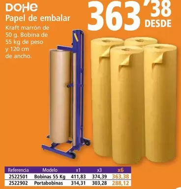 Oferta de Dohe - Papel De Embalar por 363,38€ en Folder