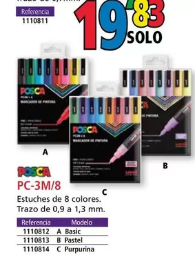 Oferta de Posca - Estuches De 8 Colores por 19,83€ en Folder