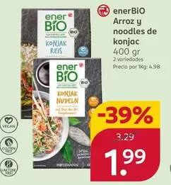 Oferta de Ener Bio - Arroz Y Noodles De Konjac por 1,99€ en Rossmann