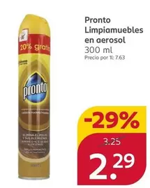 Oferta de Pronto - Limpiamuebles En Aerosol por 2,29€ en Rossmann