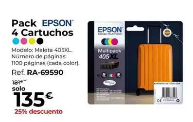 Oferta de Epson - Pack 4 Cartuchos por 135€ en Staples Kalamazoo