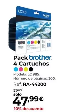 Oferta de Brother - Pack  4 Cartuchos por 47,99€ en Staples Kalamazoo