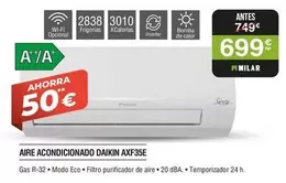 Oferta de Inverter - Aire Acondicionado Daikin AxF35E por 699€ en Milar