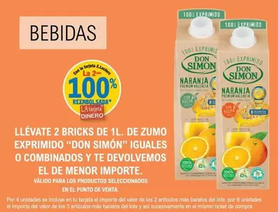 Oferta de Don Simón - Llevate 2 Bricks De 1l. De Zumo Exprimido en E.Leclerc