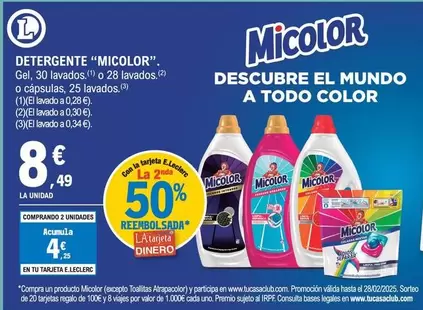 Oferta de Micolor - Detergente por 8,49€ en E.Leclerc