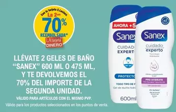 Oferta de Sanex - Llevate 2 Geles De Bano en E.Leclerc