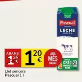 Oferta de Pascual - Llet Sencera por 1,2€ en Supermercados Charter