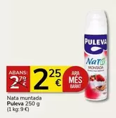 Oferta de Puleva - Nata Muntada por 2,25€ en Supermercados Charter