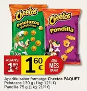 Oferta de Cheetos - Aperitiu Sabor Formatge Pelotazos por 1,6€ en Supermercados Charter