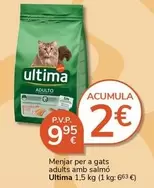 Oferta de Última - Menjar Per A Gats Adults Amb Salmo por 9,95€ en Supermercados Charter