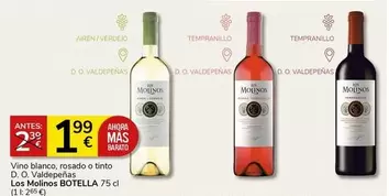 Oferta de Los Molinos - Vino Blanco por 1,99€ en Supermercados Charter