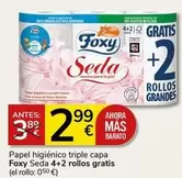 Oferta de Foxy - Papel Higiénico Triple Capa Seda por 2,99€ en Supermercados Charter