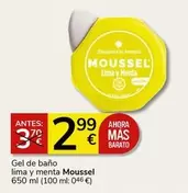 Oferta de Moussel - Gel De Bano Lima Y Menta por 2,99€ en Supermercados Charter