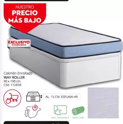 Oferta de Roller - Colchón Enrollado en Conforama