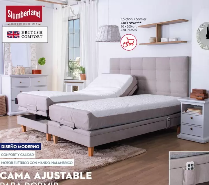 Oferta de British - Cama Ajustable en Conforama