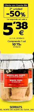 Oferta de Serrats - Bonito Del Norte En Aceite De Oliva por 10,75€ en BM Supermercados