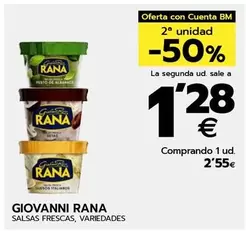 Oferta de Rana - Salsas Frescas por 2,55€ en BM Supermercados