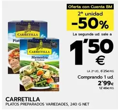 Oferta de Carretilla - Platos Preparados por 2,99€ en BM Supermercados