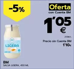 Oferta de Bm - Salsa Ligera por 1,1€ en BM Supermercados