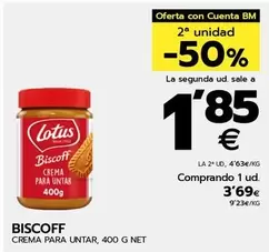 Oferta de Lotus - Biscoff Crema Para Untar por 3,69€ en BM Supermercados