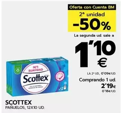 Oferta de Scottex - Panuelos por 2,19€ en BM Supermercados