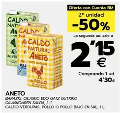 Oferta de Aneto - Caldo Verduras por 4,3€ en BM Supermercados