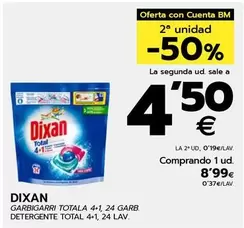 Oferta de Dixan - Detergente Total por 8,99€ en BM Supermercados